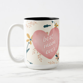 Best Mom Ever Wildflower Photo Mother's Day Mug
