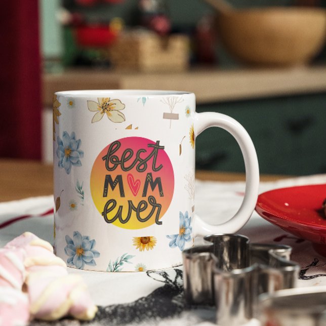 Best Mom Ever Wildflower Photo Mother's Day Mug (Creator Uploaded)