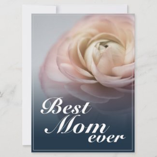 Best Mom Ever with Big Pink Rose