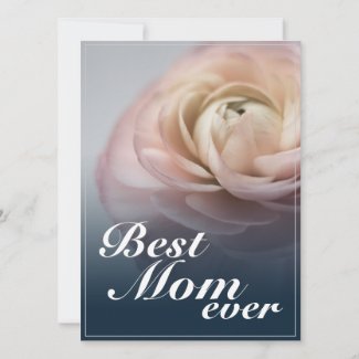 Best Mom Ever with Big Pink Rose