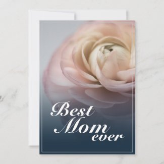 Best Mom Ever with Big Pink Rose