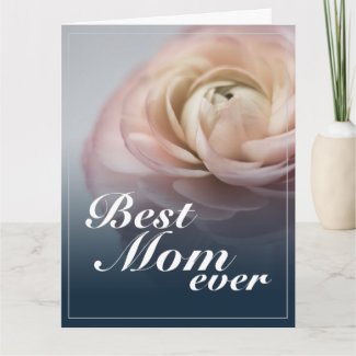 Best Mom Ever with Big Pink Rose