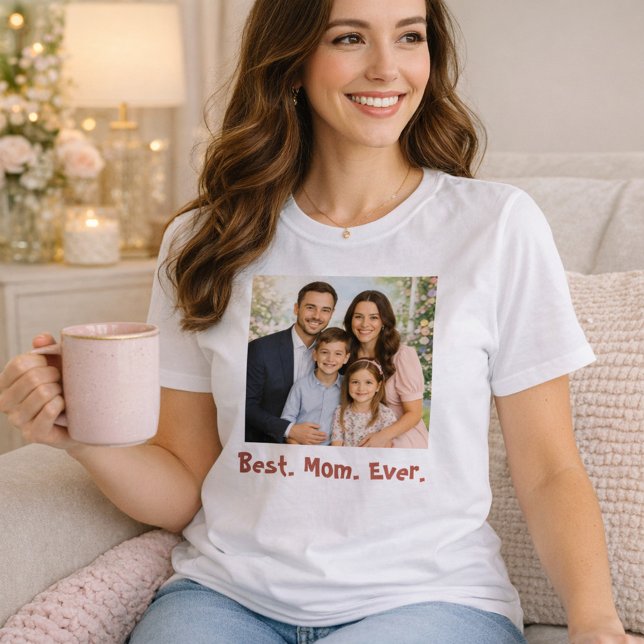 Best Mom Ever with Family Portrait T-Shirt (Creator Uploaded)