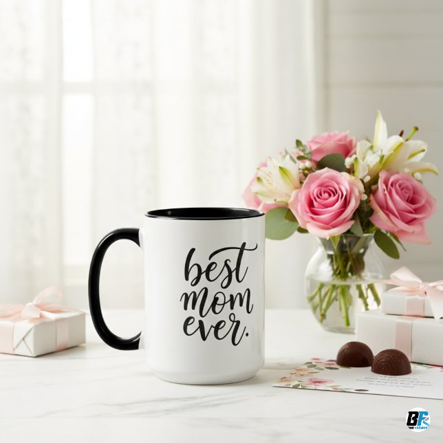 "Best Mom Ever" with mom photo, Mother's Day Gift  Mug (Creator Uploaded)