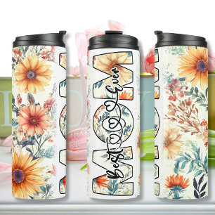 Best Mom Ever yellow flowers Thermal Tumbler