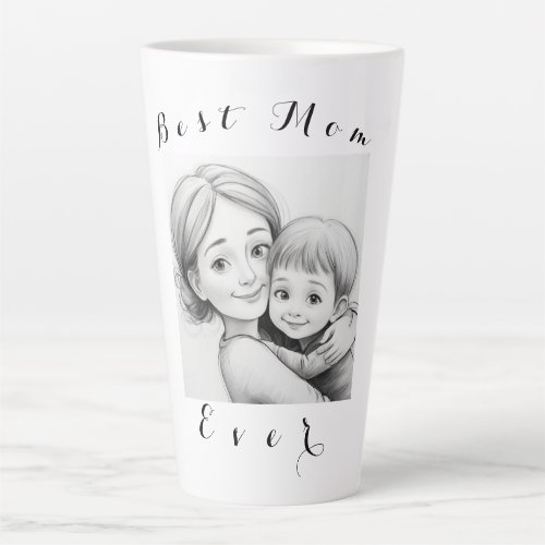 Best Mom Ever Your photo is squared Latte Mug