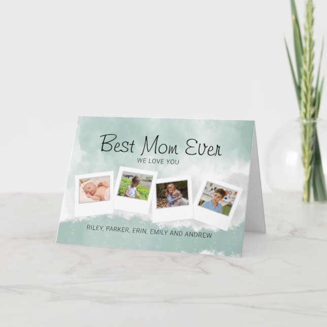 Best Mom Every Family Photo Card (Front)