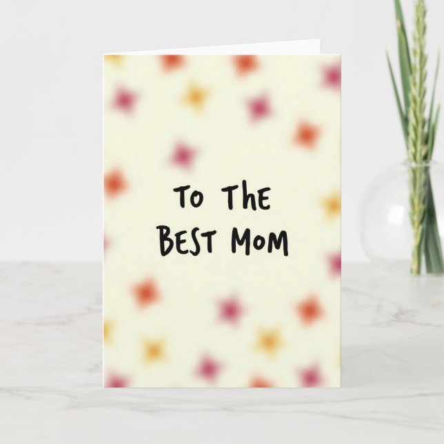 Best Mom Faux Gold Foil Look Card (Front)