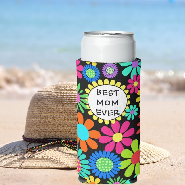 Best Mom Floral Seltzer Can Cooler (Creator Uploaded)