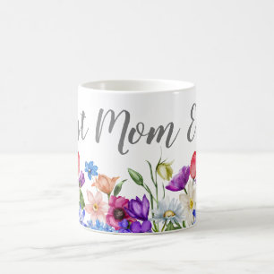 Best Mom Floral Wildflower  Coffee Mug