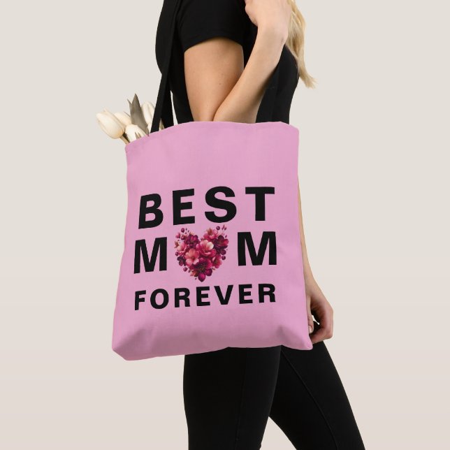 Best MOM Forever – Cute & Durable Tote Bag (Close Up)
