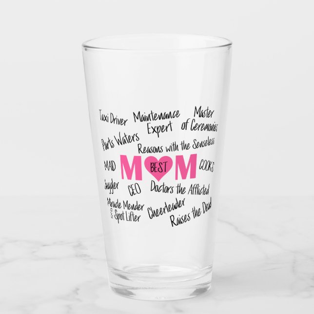 “Best Mom” Glass (Front)