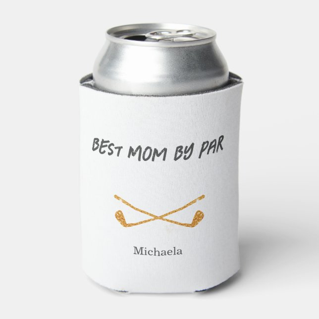 Best Mom Glitter Golf  Can Cooler (Can Front)