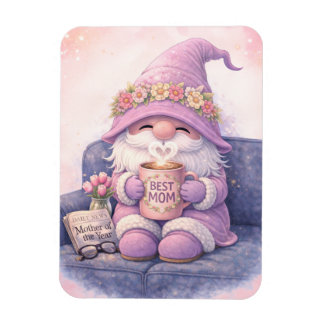 Best Mom Gnome Flexible Magnet