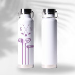 Best Mom Golf Club Personalized Simple     Water Bottle<br><div class="desc">This modern water bottle design features a golf logo and your initials in bold green text for a simple,  stylish,  yet professional look. Add your name and make it yours!</div>