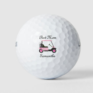 Best Mom Golfer Golf Cart Mother's Day Custom Golf Balls