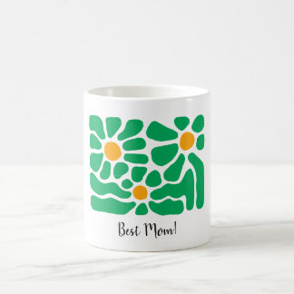 Best Mom Green Flower Personalized Green Mug