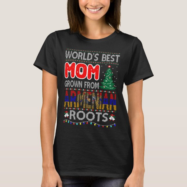 Best Mom Grown Armenian Roots Christmas Sweater (Front)
