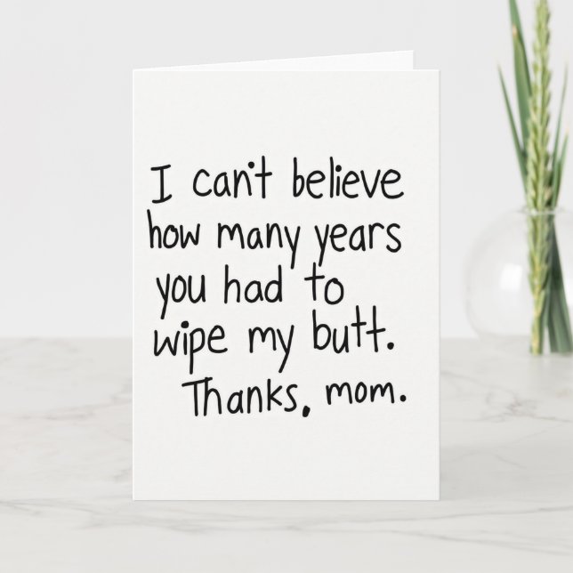 Best Mom Hand Lettered Card (Front)