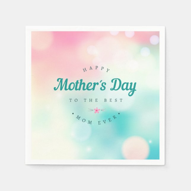 Best Mom Happy Mother's Day | Napkin (Front)