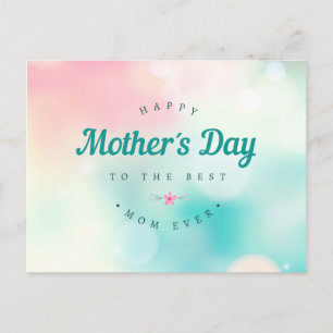 Best Mom Happy Mother's Day Postcard
