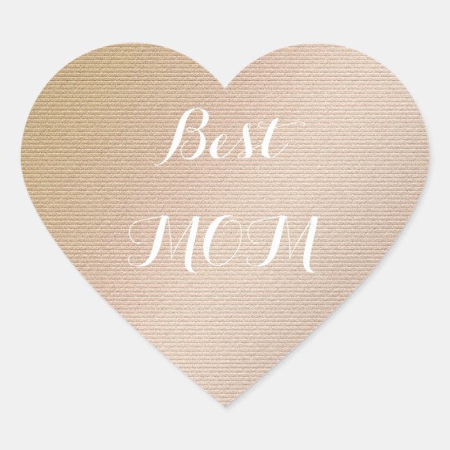 Best Mom. Heart Sticker (Front)