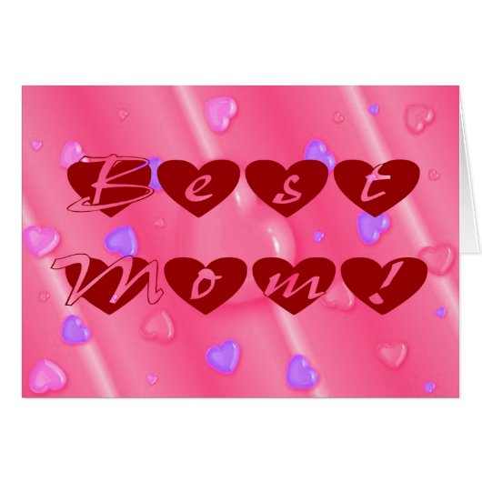 Best Mom in Hearts Cards (Front Horizontal)