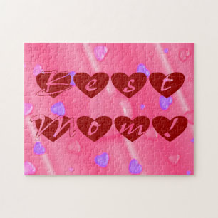 Best Mom in Hearts Jigsaw Puzzle