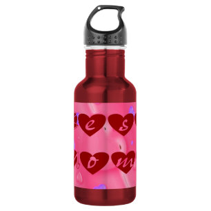 Best Mom in Hearts Water Bottle
