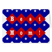 Best Mom in Patriotic Diamond Shape (Front Horizontal)