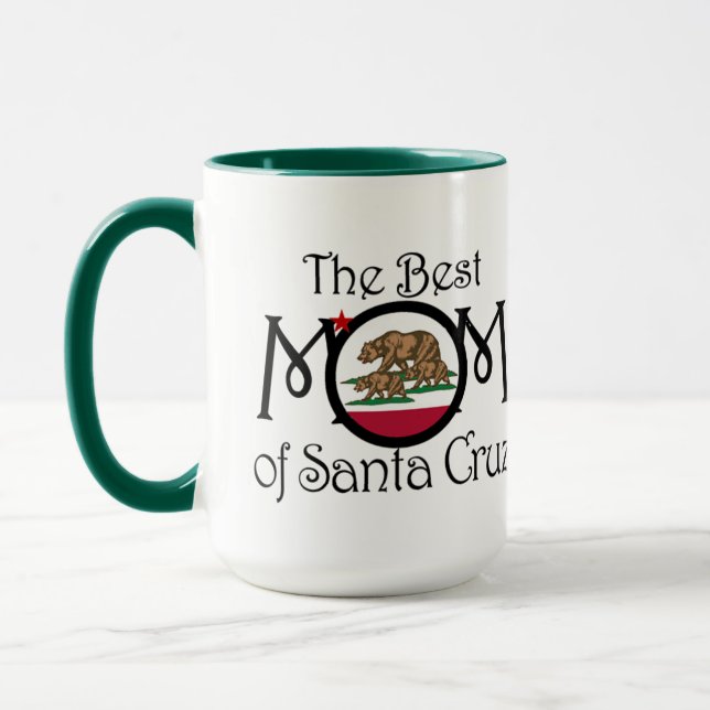 Best Mom In Santa Cruz with 2  Bear Cubs  15oz Mug (Left)