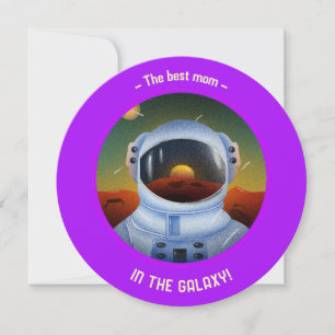 Best Mom In The Galaxy Circle Card – Mother’s Day