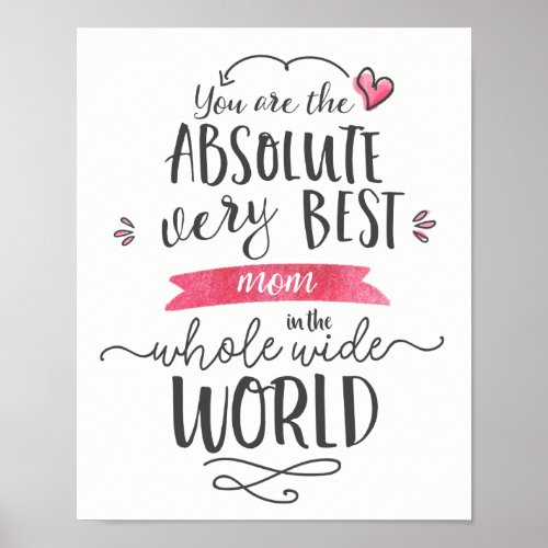 Best Mom in the Whole Wide World Poster