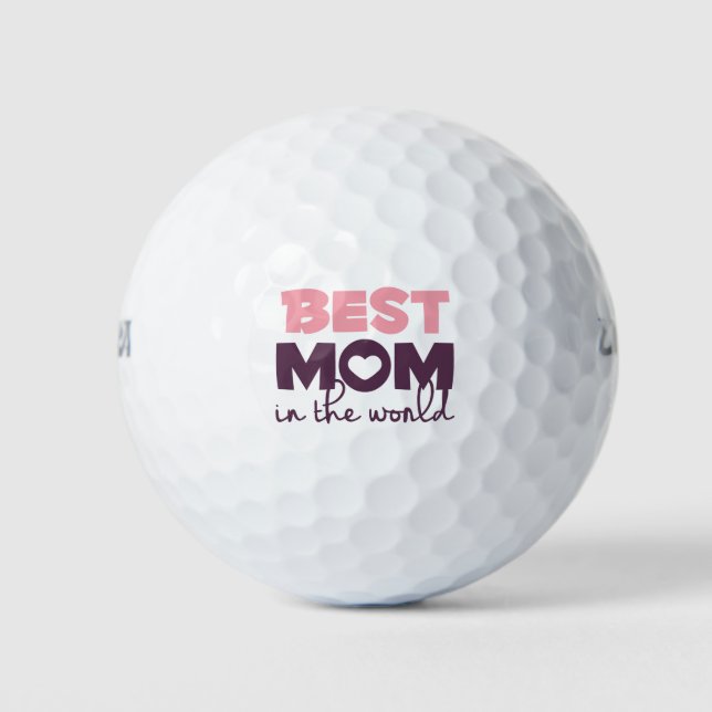 Best Mom In The World, Happy Mothers Day Gift Golf Balls (Front)