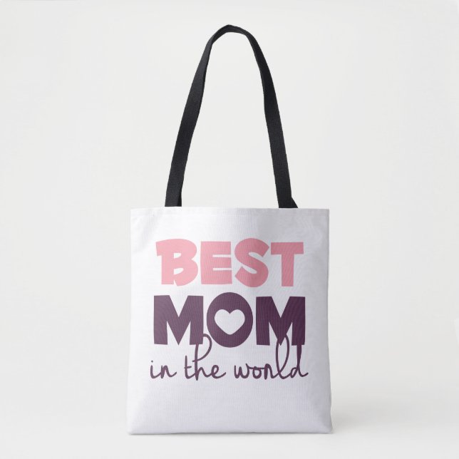 Best Mom in the World Mother's Day Tote Bag (Front)