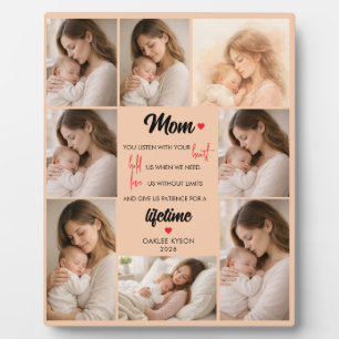 Best Mom in the World   Personalized Photo Plaque