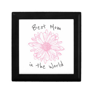 Best Mom In the World Pink Floral Gift Box