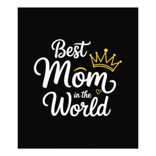 Best Mom In The World Shirt Women Best Mom Ever Mo Photo Print