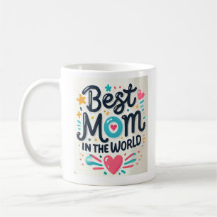Best Mom in the World - Taza with fun design Coffee Mug
