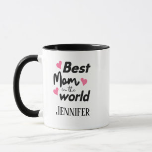 Best Mom in the World with Name and Photo Mug