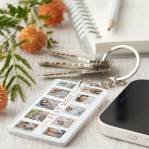 Best Mom Keychain Gift Custom Photos