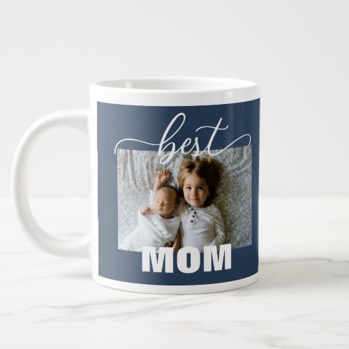 Best MOM Kids Photo Mothers Day Giant Coffee Mug