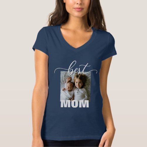 Best MOM Kids Photo Mothers Day T_Shirt