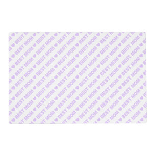 Best Mom Lilac on White Placemat