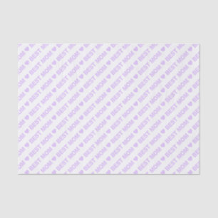 Best Mom Lilac on White Tissue Paper