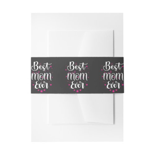 Best Mom Little Stars Invitation Belly Band