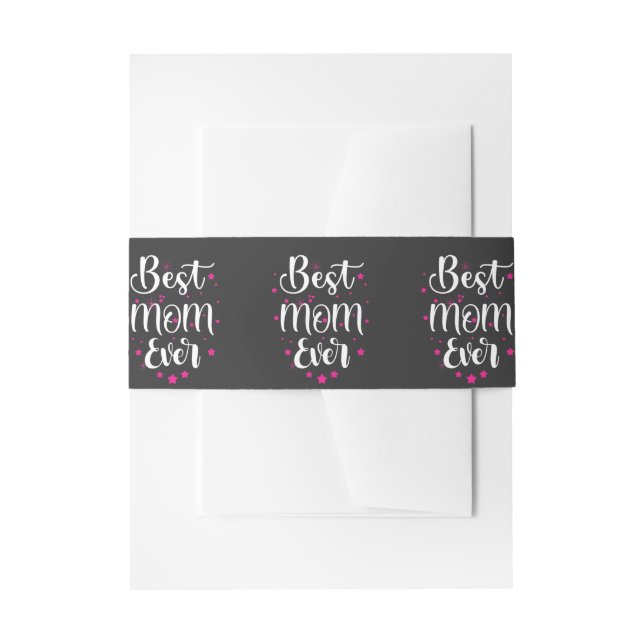 Best Mom, Little Stars Invitation Belly Band (Front Example)