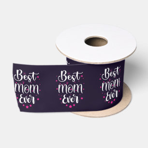 Best Mom, Little Stars Satin Ribbon