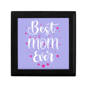 Best Mom, Little Stars Wooden Jewelry Keepsake Box