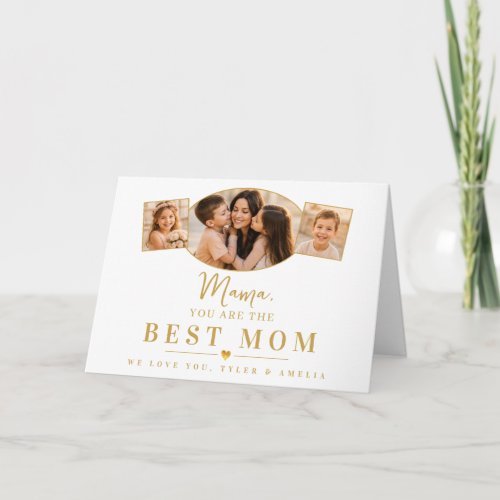 Best Mom Mama Mother’s Day Kids Photo Holiday Card